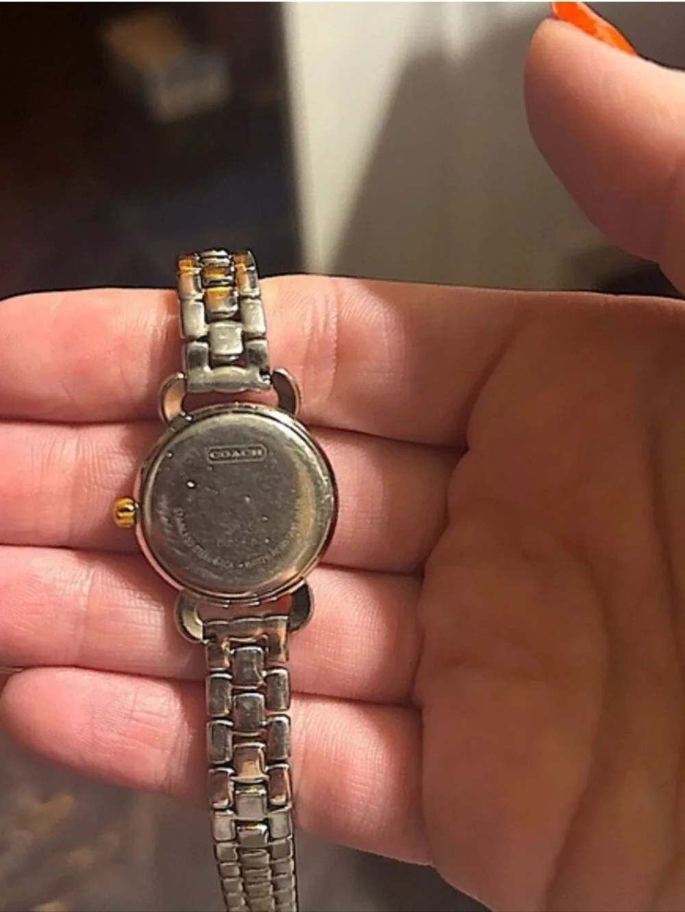 Silver and Gold Two-Tone Women's Mnimalist Coach Dress Watch -